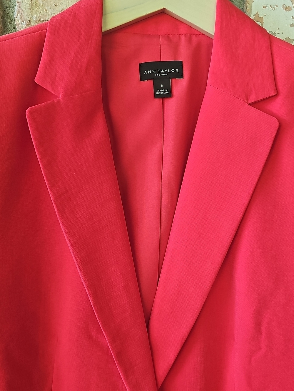 Ann Taylor Red One Button Blazer - Picture 5 of 12